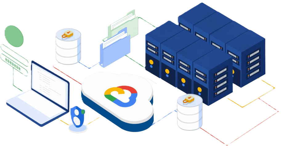 Virtualization and cloud management icon
